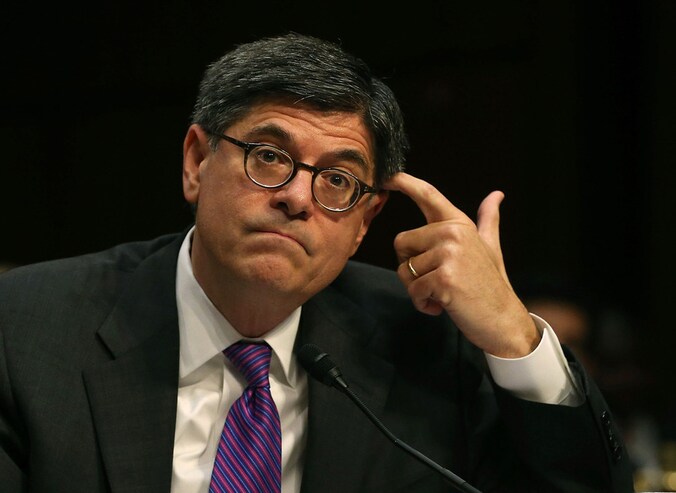 Amerikaans Financiënminister Jack Lew.