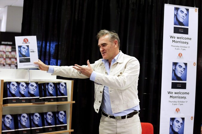 Morrissey was gisteren aanwezig op een signeersessie in Zweden.