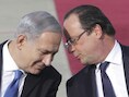De Franse president Hollande was vandaag de eerste aan de beurt in de lobbyronde van Netanyahu.