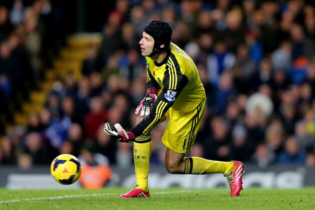 Geen doelman Petr Cech in Brazilië.