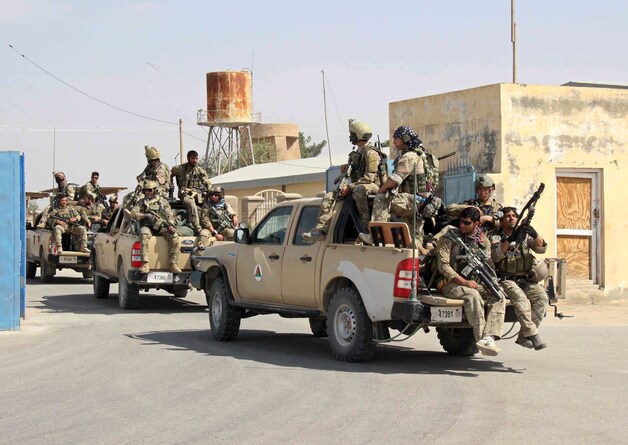 Afghaanse elitetroepen arriveren in Kunduz.