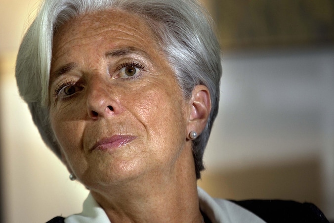 De Franse minister van Financiën Christine Lagarde tekende maandag het contract met Congo.