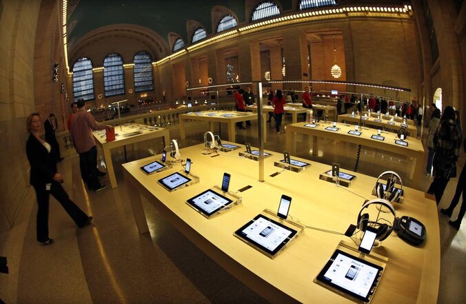 Een Applestore in het New Yorkse Grand Central Station.