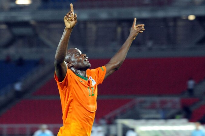 James Chamanga scoorde de derde treffer voor Zambia.