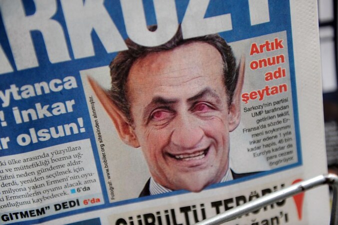 Een Turkse krant zette in januari deze fotomontage op haar voorpagina.