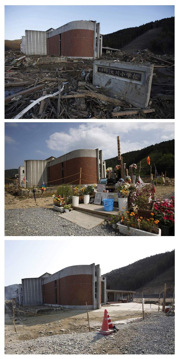 Het slagveld van de tsunami is stilaan opgeruimd.