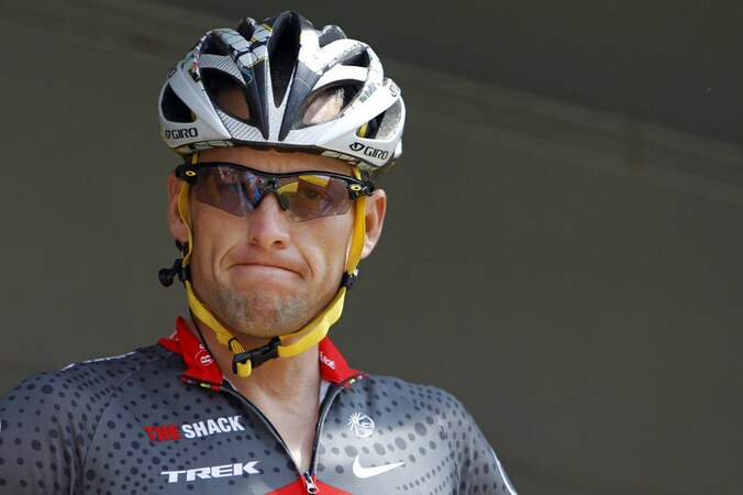 Lance Armstrong op 6 juli 2010.
