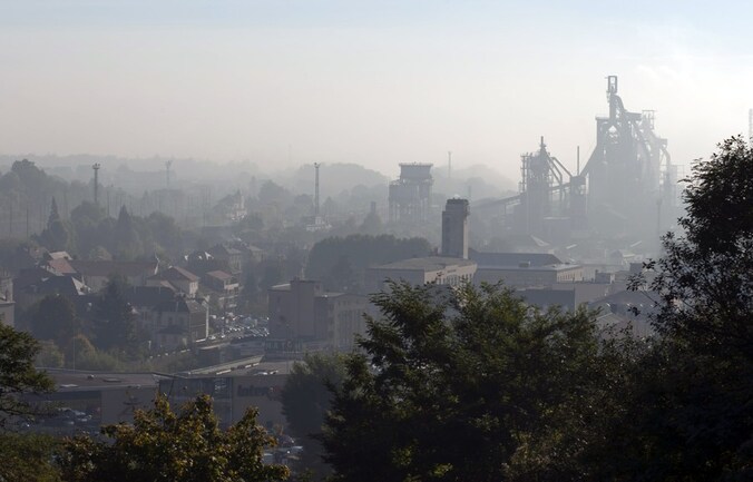 Het terrein van ArcelorMittal in Florange.