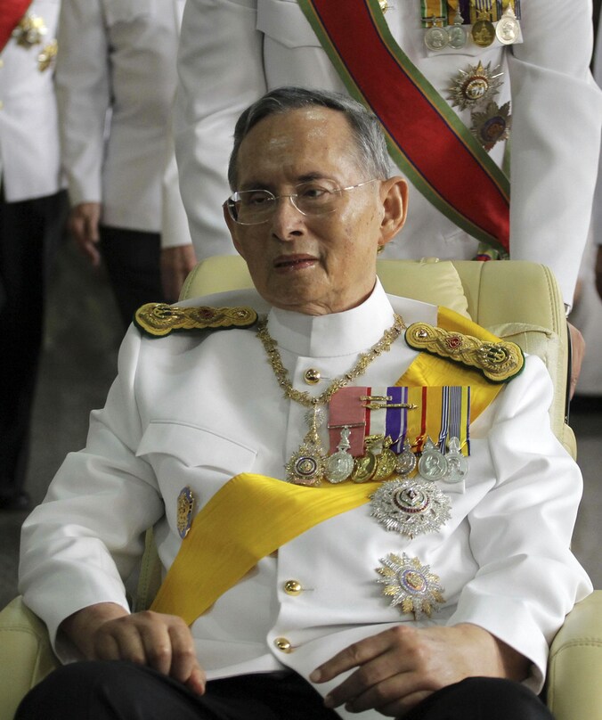 Koning Bhumibol van Thailand.
