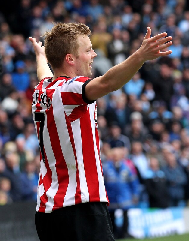 Sebastian Larsson was bij Sunderland goed voor twee goals.