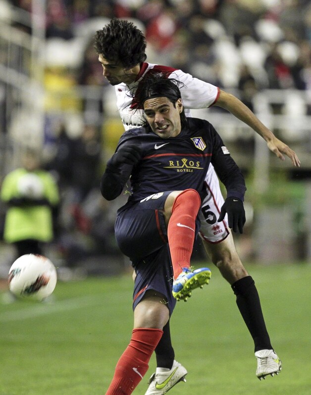 Falcao zorgde voor de winner van Atletico in Vallecano.