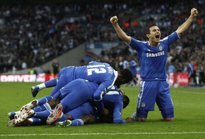 Lampard en Chelsea juichen het uit.