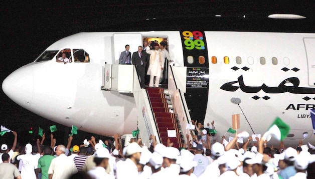 Abdel Baset al-Megrahi bij zijn thuiskomst op 20 augustus 2009.