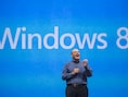 Microsoft topman Steve Ballmer bij de voorstelling van Windows 8.