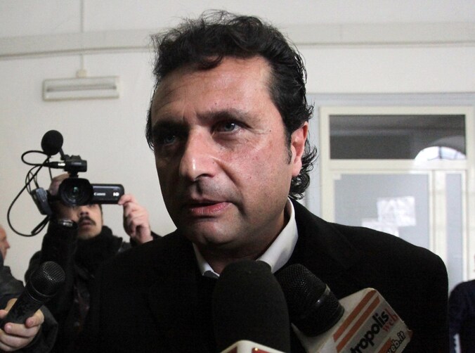 De Italiaanse kapitein van de Costa Concordia Francesco Schettino.