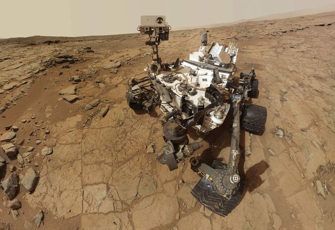 Zelfportret van de Curiosity.