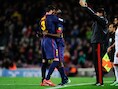 Eric Abidal vierde een nieuwe rentree en mocht na 70 minuten invallen voor Pique.