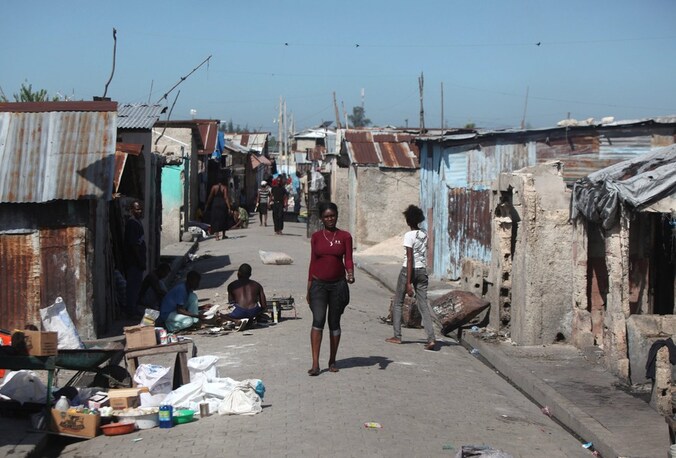 Een beeld uit Cité Soleil in Port-au-Prince.