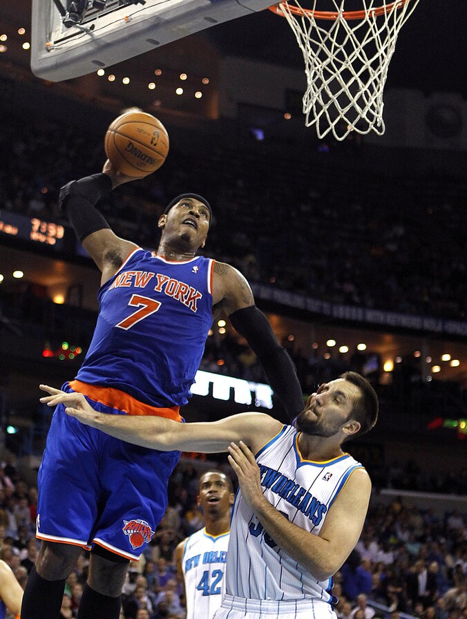Carmelo Anthony was de topschutter bij de Knicks met 29 punten.