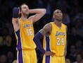 Gasol en Bryant kunnen het nauwelijks geloven.