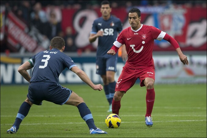 Chadli aan de slag in de bewuste wedstrijd tegen Feyenoord.