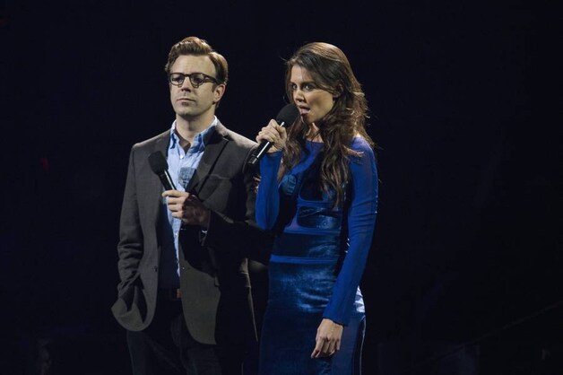 Acteurs Jason Sudeikis en Katie Holmes tekenden ook present.