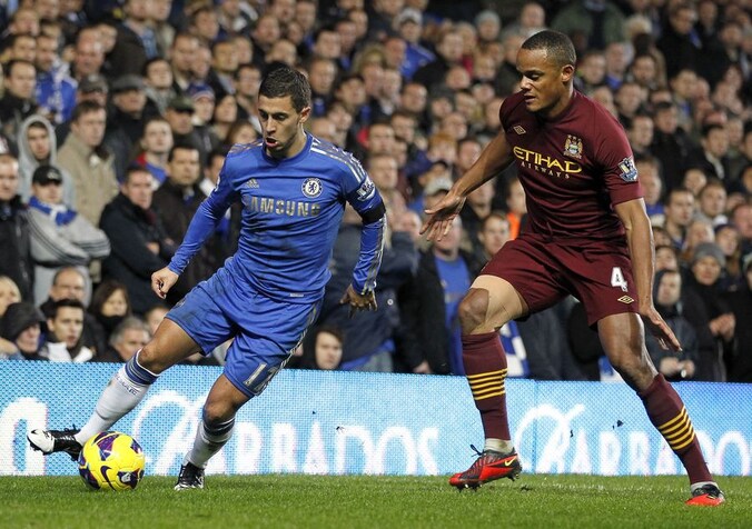 Hazard vs Kompany in de recentste Chelsea - Man City.