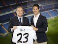 Isco naast Florentino Perez, de voorzitter van Real.
