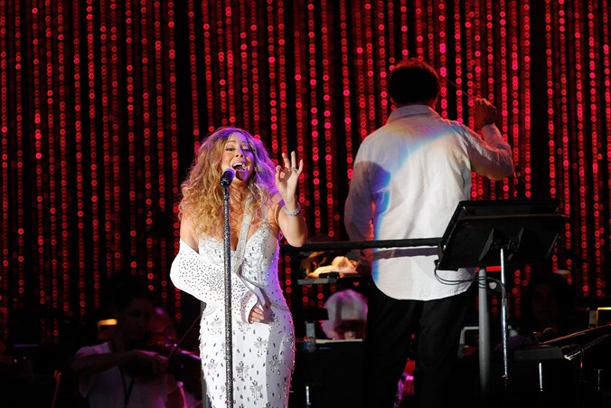 Mariah Carey zaterdag in New York