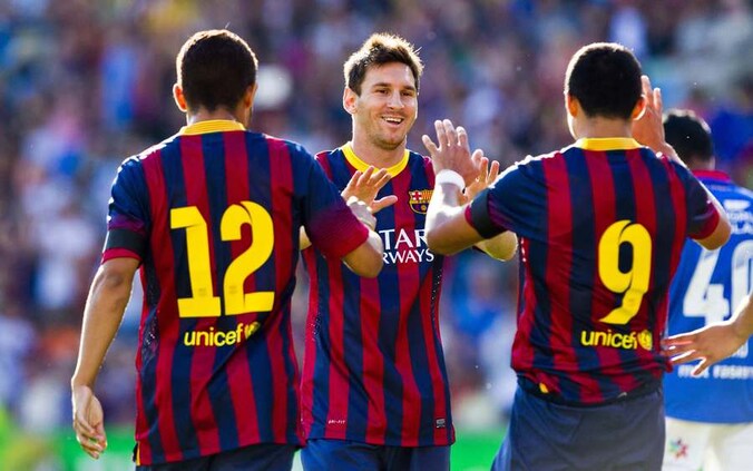Messi pikte ook een goaltje mee.