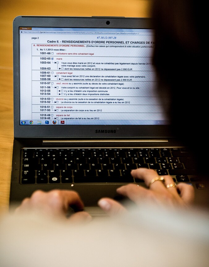 Een online belastingsaangifte via Tax-on-Web.