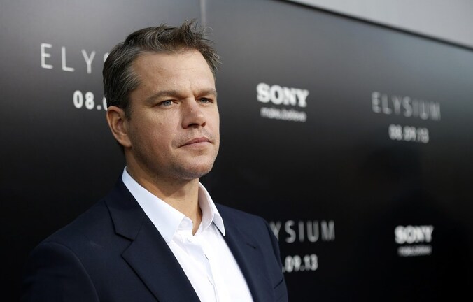 Matt Damon op de première van 'Elysium'.