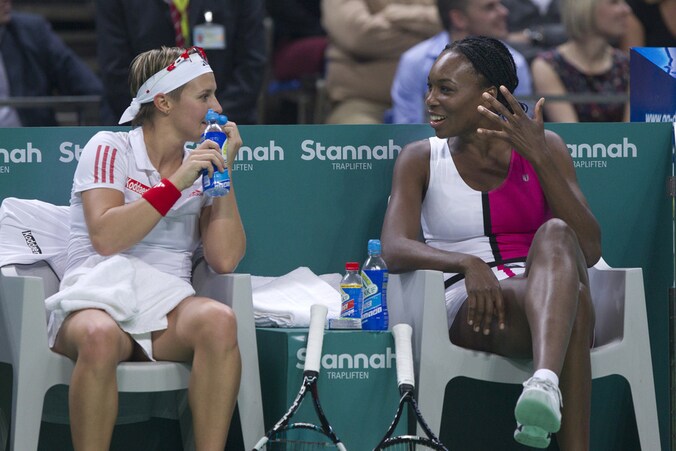 Kirsten Flipkens moet meteen aan de bak tegen Venus Williams.