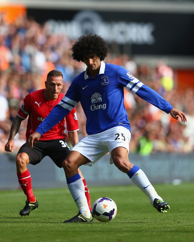 Veel inzet bij Fellaini in zijn laatste duel