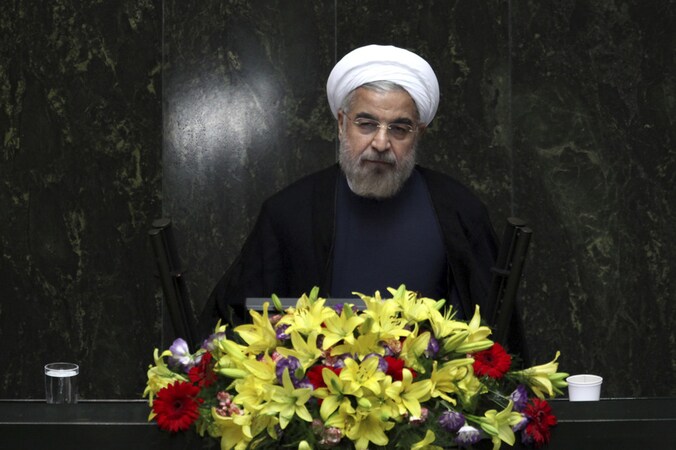 De Iraanse president Hasan Rouhani.