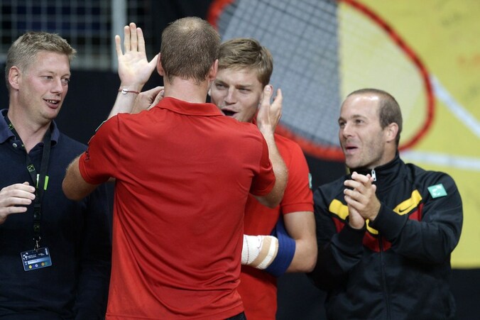 Darcis betrok de geblesseerde Goffin in de vreugde