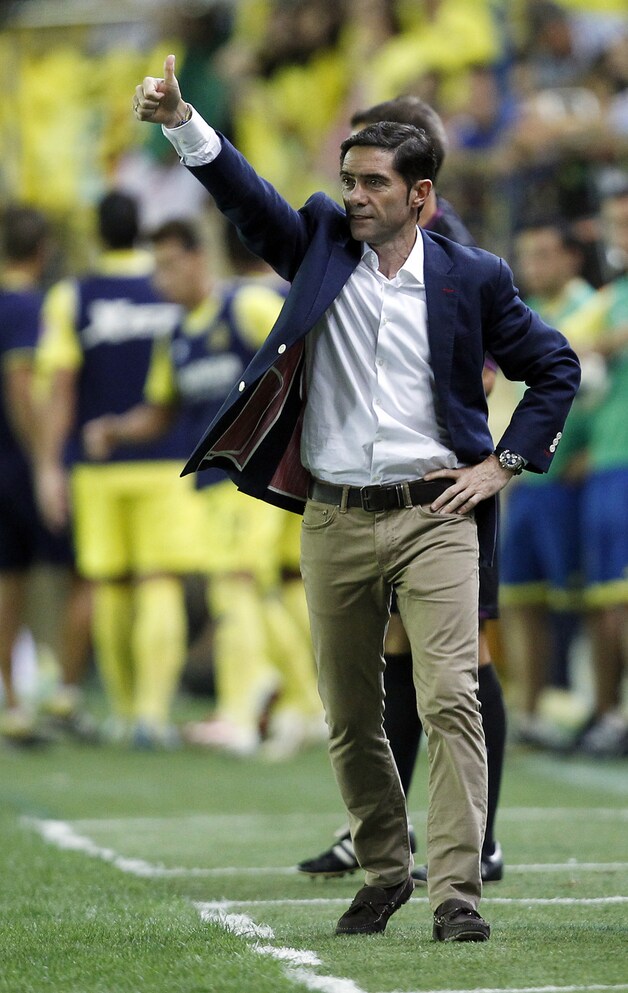 Villarreal-coach Marcelino Garcia Toral kon niet anders dan tevreden zijn met de prestatie van zijn team