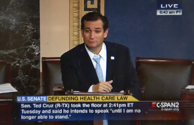 Ted Cruz wil doorpraten tot hij 'er bij neervalt'