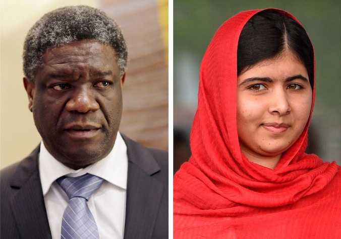 Denis Mukwege en Malala Yousafzai.