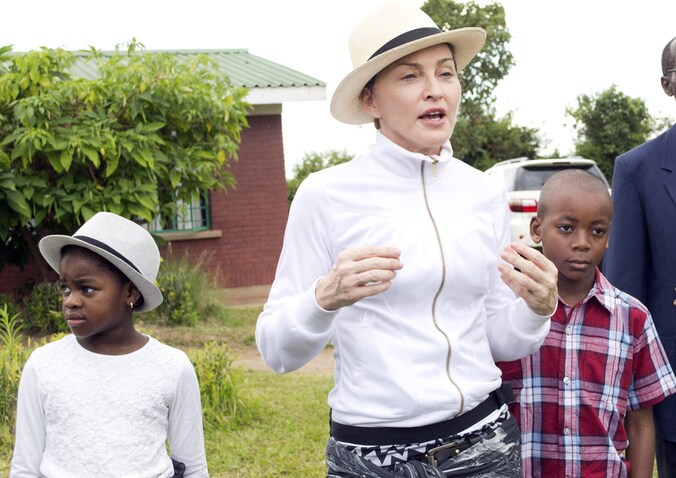 Madonna op 5 april in Lilongwe.