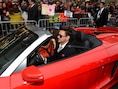 Hoofdrolspeler Robert Downey Jr. arriveert met zijn echtgenote Susan bij de galapremière van Iron Man 3, vorige week in Hollywood.