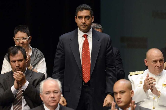 De minister van Binnenlandse Zaken van Venezuela, Miguel Rodriguez Torres.