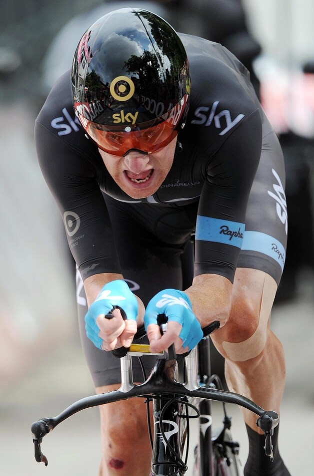 Bradley Wiggins strandde op tien seconden.
