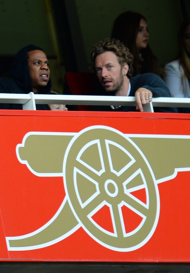 Rapper Jay Z en Chris Martin van Coldplay