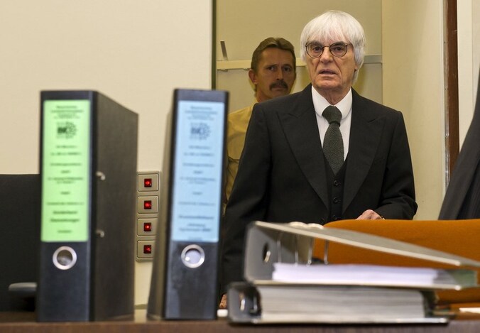 Bernie Ecclestone trad destijds op als getuige bij het proces tegen de Duitse bankier Gribkowsky.