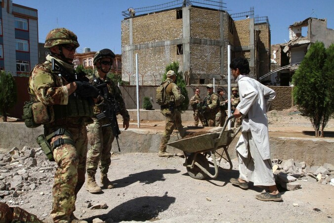 Italiaanse soldaten in Afghanistan.