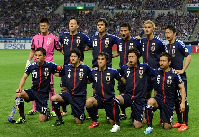 Het Japanse elftal gisteren tegen Australië