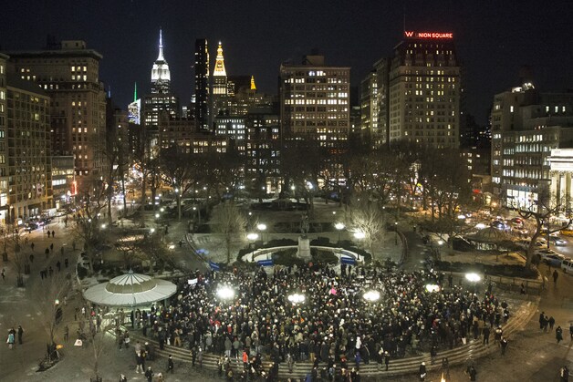 #JeSuisCharlie in New York.