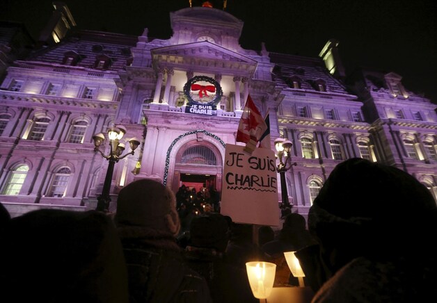 #JeSuisCharlie in Montreal.
