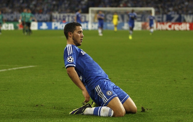 Eden Hazard bereidde de 0-2 voor en scoorde zelf de 0-3.